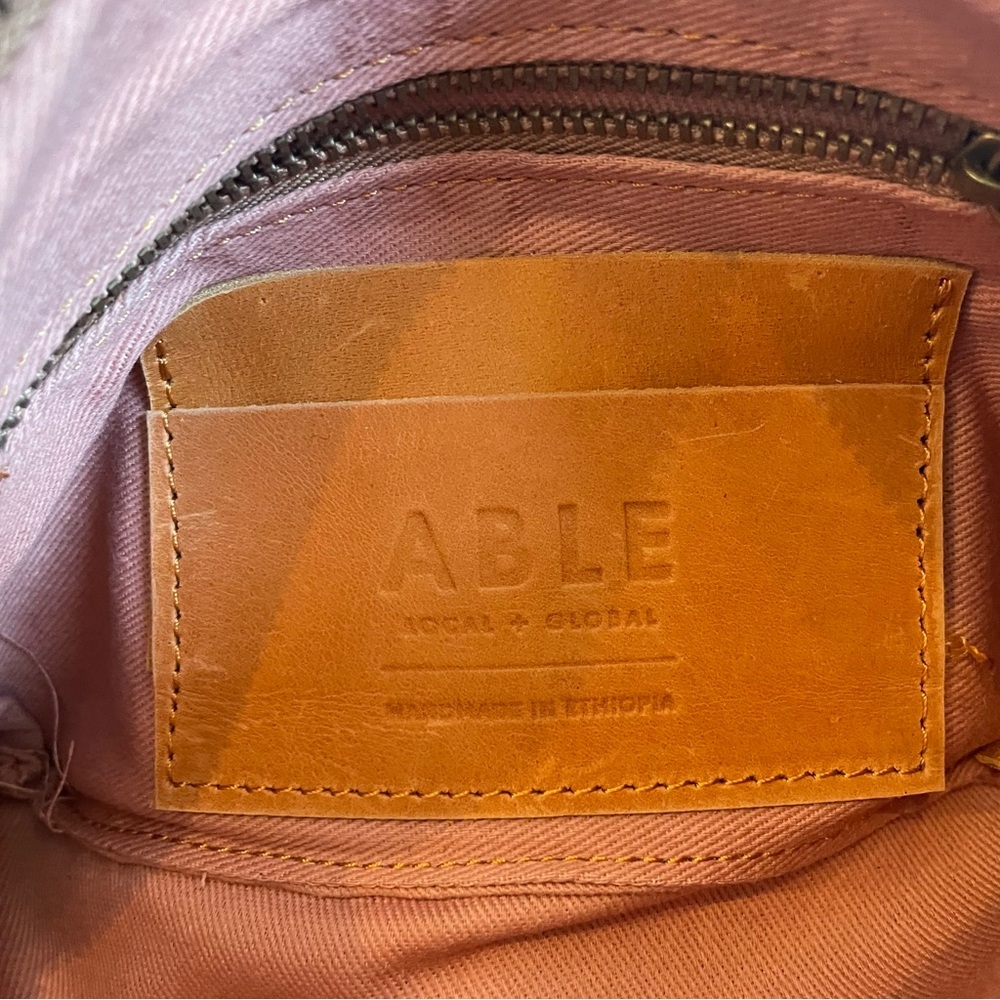 ABLE Fozi Wristlet Conac Suede Clutch with Gold Ring - Picture 7 of 7